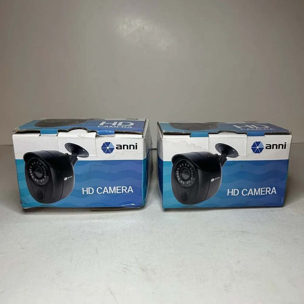 Anni HD Security Cameras Set Of 2 Black DC 12V AN-201I